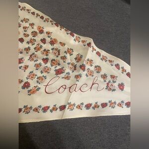 Coach tea rose silk diamond scarf